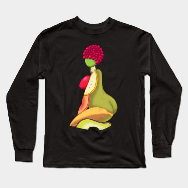 Thick Fruit Long Sleeve T-Shirt by LVBart